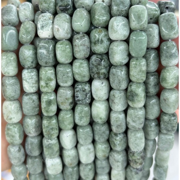 No_2588_Natural Lushan Jade Rectangle Nugget Beads_8*12mm_(Sold Per Strand)