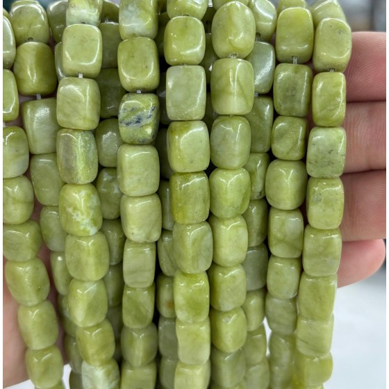 No_2596_Natural Southern Jade Rectangle Nugget Beads_8*12mm_(Sold Per Strand)