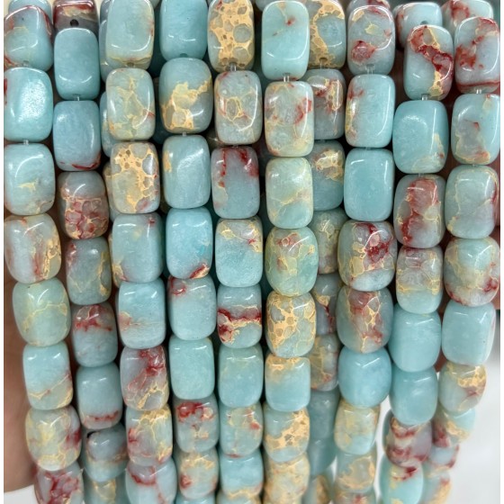 No_2598_Synthetic Shoushan Stone Rectangle Nugget Beads_8*12mm_(Sold Per Strand)