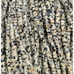 No_2627_Natural Dalmatian Stone Stone Hexagonal Spacer Beads_4*2mm_(Sold Per Strand)