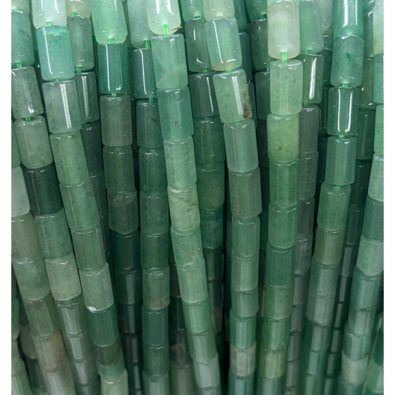 No_2642_Natural Green Aventurine Cylinder_5*8mm_(Sold Per Strand)