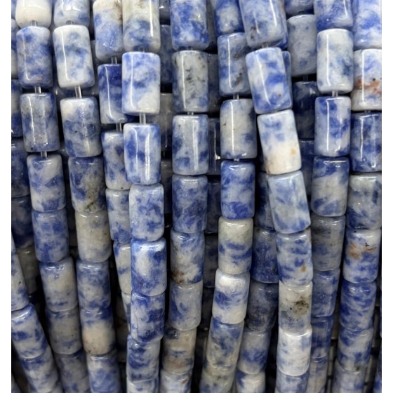 No_2651_Natural Blue Spot Jasper Cylinder_5*8mm_(Sold Per Strand)