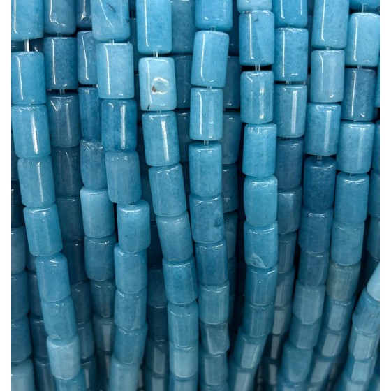 No_2652_Enhanced Blue Chalcedony Cylinder_5*8mm_(Sold Per Strand)