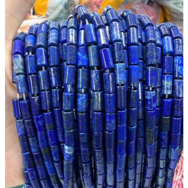 No_2663_Enhanced Lapis Lazuli Cylinder_5*8mm_(Sold Per Strand)
