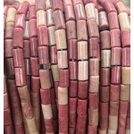 No_2664_Natural Rhodonite Cylinder_5*8mm_(Sold Per Strand)