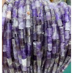 No_2665_Natural Amethyst Cylinder_5*8mm_(Sold Per Strand)
