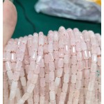 No_2667_Natural Rose Quartzcylinder_4*8mm_(Sold Per Strand)
