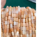 No_2700_Natural Ice Transparent Pink Aventurine Stone Cylinder_4*8mm_(Sold Per Strand)