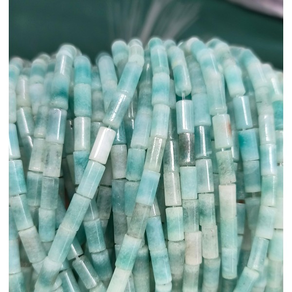 No_2701_Enhanced Gradient Blue Chalcedony Cylinder_4*8mm_(Sold Per Strand)