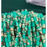 No_2707_Synthetic Green Serpentine Cylinder_4*8mm_(Sold Per Strand)