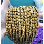 No_316_Natural Yellow Picture Jasper Egg Shaped Bead_6*8mm_(Sold Per Strand)