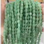 No_317_Natural Green Aventurine Egg Shaped Bead_6*8mm_(Sold Per Strand)
