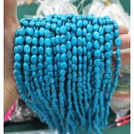 No_322_Synthetic Blue Turquoise Egg Shaped Bead_6*8mm_(Sold Per Strand)
