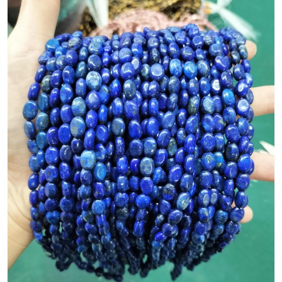 No_327_Enhanced Lapis Lazuli Egg Shaped Bead_6*8mm_(Sold Per Strand)