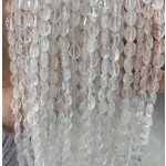 No_339_Natural White Crystal Egg Shaped Bead_6*8mm_(Sold Per Strand)