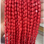 No_344_Synthetic Red Jasper Egg Shaped Bead_6*8mm_(Sold Per Strand)