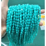 No_349_Enhanced Amazonite Colored Chalcedony Egg Shaped Bead_6*8mm_(Sold Per Strand)