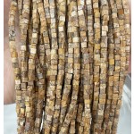 No_363_Natural Picture Jasper Cube Beads_3mm_(Sold Per Strand)