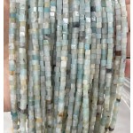 No_366_Natural Amazonite Cube Beads_3mm_(Sold Per Strand)