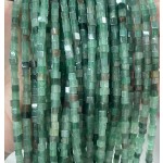 No_369_Natural Green Aventurine Cube Beads_3mm_(Sold Per Strand)
