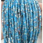 No_379_Synthetic Blue Imperial Jasper Cube Beads_3mm_(Sold Per Strand)