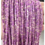 No_384_Synthetic Light Purple Imperial Jasper Cube Beads_3mm_(Sold Per Strand)