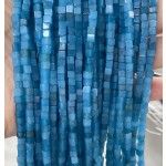 No_394_Enhanced Dark Blue Chalcedony Cube Beads_3mm_(Sold Per Strand)