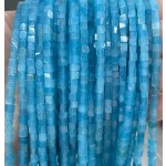 No_399_Enhanced Sky Blue Chalcedony Cube Beads_3mm_(Sold Per Strand)