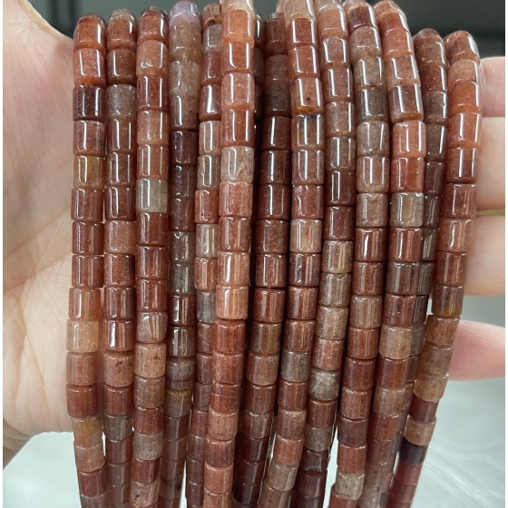 No_426_Natural Purple Aventurine Cylinder_6*6mm_(Sold Per Strand)