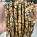 No_429_Natural Picture Jasper Cylinder_6*6mm_(Sold Per Strand)