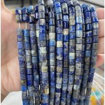 No_437_Natural Lapis Lazuli Cylinder_6*6mm_(Sold Per Strand)