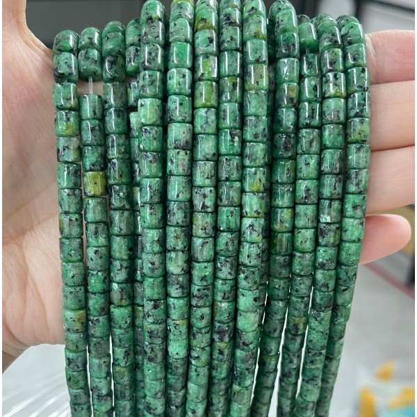 No_445_Enhanced African Turquoise Cylinder_6*6mm_(Sold Per Strand)