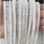 No_447_Natural White Jade Cylinder_6*6mm_(Sold Per Strand)
