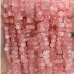 No_452_Natural Rose Quartz Center Drilled (short) Marquise Beads_4*8mm_(Sold Per Strand)