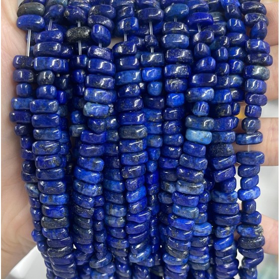 No_453_Enhanced Lapis Lazuli Center Drilled (short) Marquise Beads_4*8mm_(Sold Per Strand)