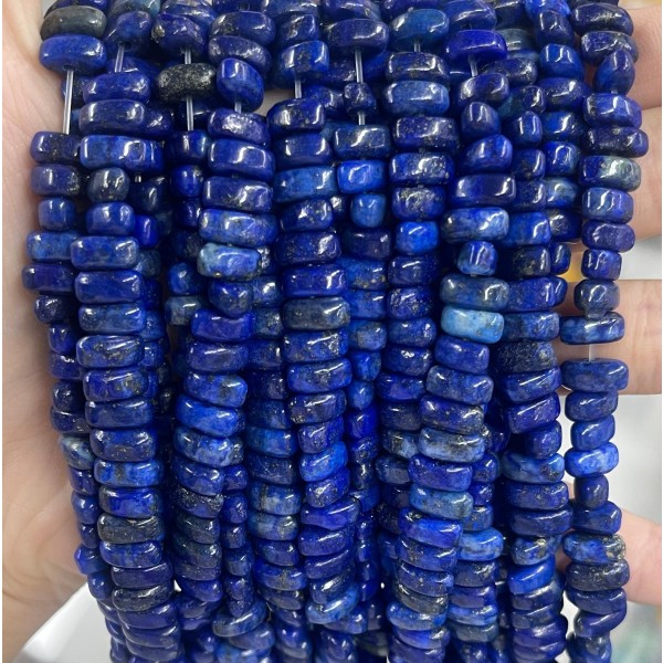 No_453_Enhanced Lapis Lazuli Center Drilled (short) Marquise Beads_4*8mm_(Sold Per Strand)