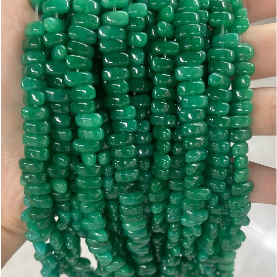 No_454_Enhanced Dry Green Chalcedony Center Drilled (short) Marquise Beads_4*8mm_(Sold Per Strand)