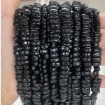 No_462_Natural Obsidian Center Drilled (short) Cat's Eye Marquise Beads_4*8mm_(Sold Per Strand)