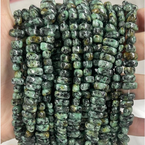 No_464_Enhanced African Turquoise Center Drilled (short) Cat's Eye Marquise Beads_4*8mm_(Sold Per Strand)