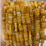 No_467_Yellow Jade Center Drilled (short) Cat's Eye Marquise Beads_4*8mm_(Sold Per Strand)