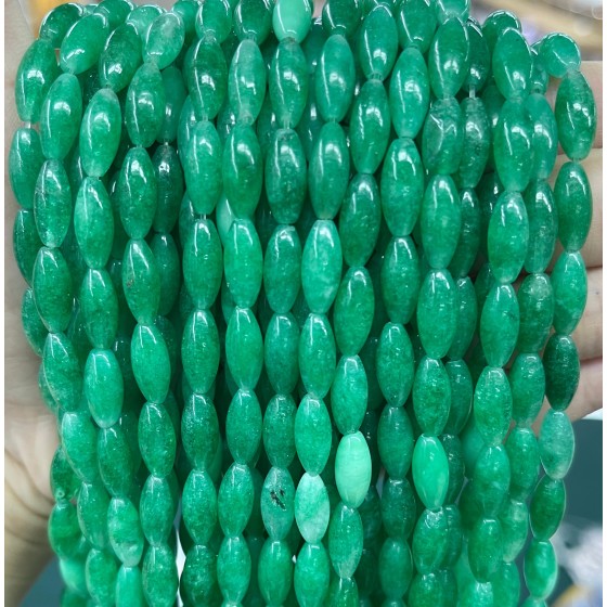 No_505_Enhanced Green Chalcedony Beads_5*12mm_(Sold Per Strand)