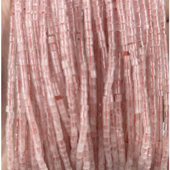 No_517_Natural Rose Quartz Small Cylinders_2*2mm_(Sold Per Strand)