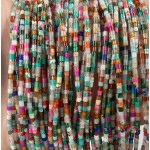 No_521_Mixed Color Natural Stone Small Cylinders_2*2mm_(Sold Per Strand)