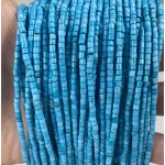 No_529_Enhanced Blue Turquoise Small Cylinder_2*2mm_(Sold Per Strand)