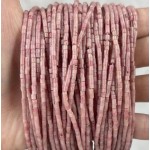 No_538_Natural Rhodonite Small Cylinder_2*2mm_(Sold Per Strand)