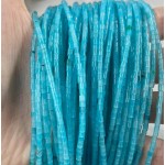 No_545_Enhanced Lake Blue Chalcedony Small Cylinder_2*2mm_(Sold Per Strand)