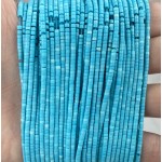 No_557_Synthetic Sky Blue Stone Small Cylinder_2*2mm_(Sold Per Strand)