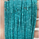 No_560_Synthetic Hole Green Stone Small Cylinder_2*2mm_(Sold Per Strand)