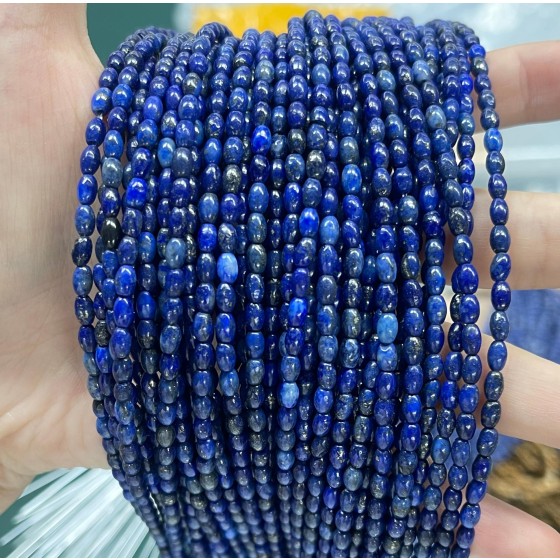 No_575_Enhanced Lapis Lazuli Rice Beads_3*5mm_(Sold Per Strand)