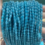 No_579_Enhanced Blue Chalcedony Rice Beads_4*6mm_(Sold Per Strand)